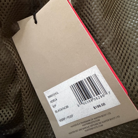 Hunter Adela Classic Waterproof Rain Jacket in Black - NWOT Size Small - Picture 4 of 4